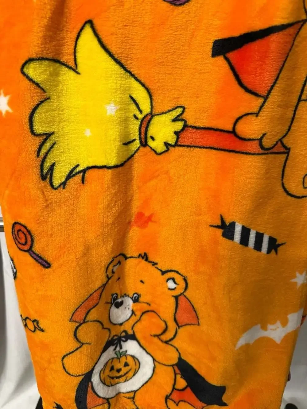 Care Bears Halloween Soft Plush Throw Blanket 50 in x 70 in Pumpkin Witch